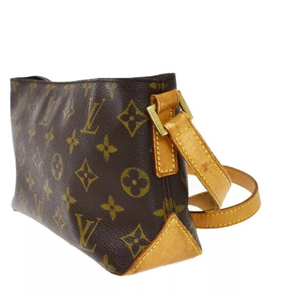 Auth LOUIS VUITTON Logo Trotteur Shoulder Bag Monogram Leather Brown - Picture 15 of 16